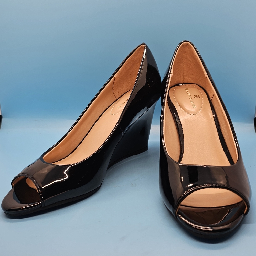 Bandolino Black Stiletto Heels Patent Leather